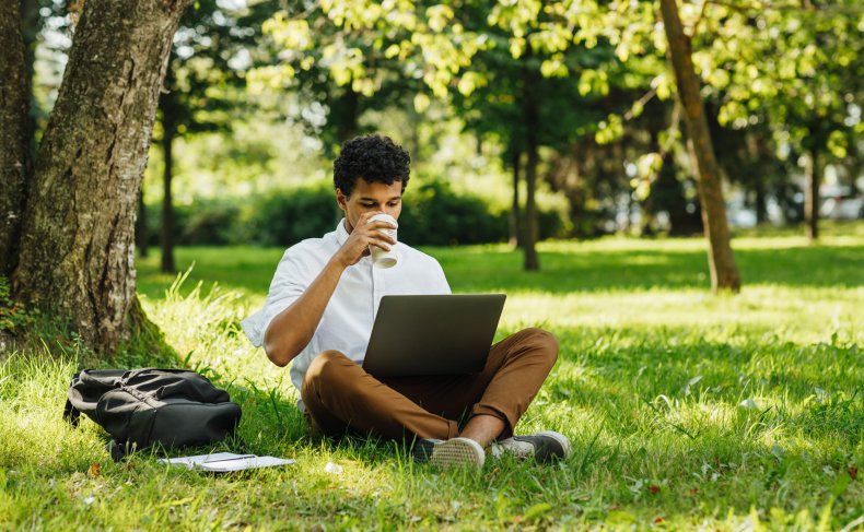 Student on laptop