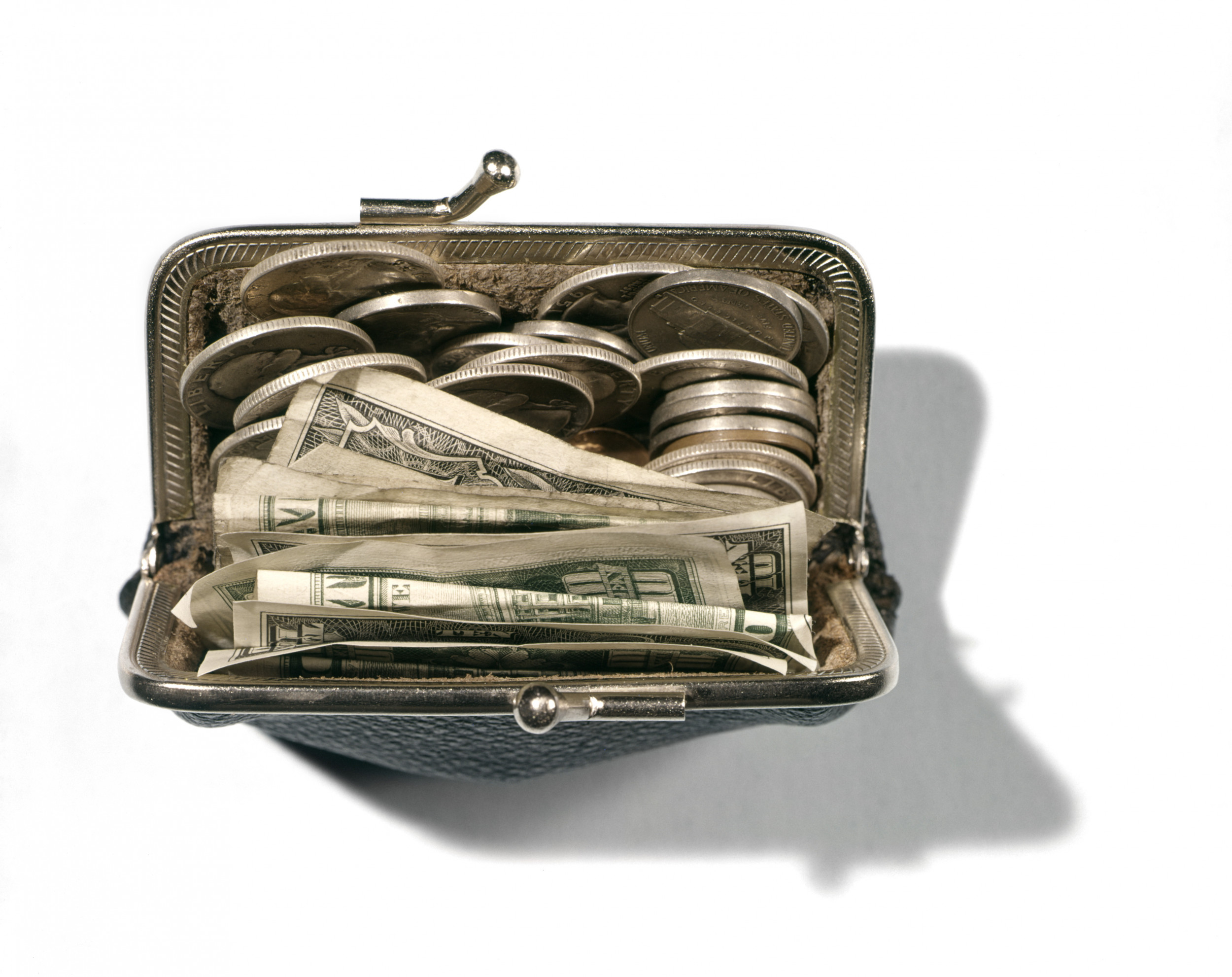 Mans purse full of money euro income wealth Vector Image