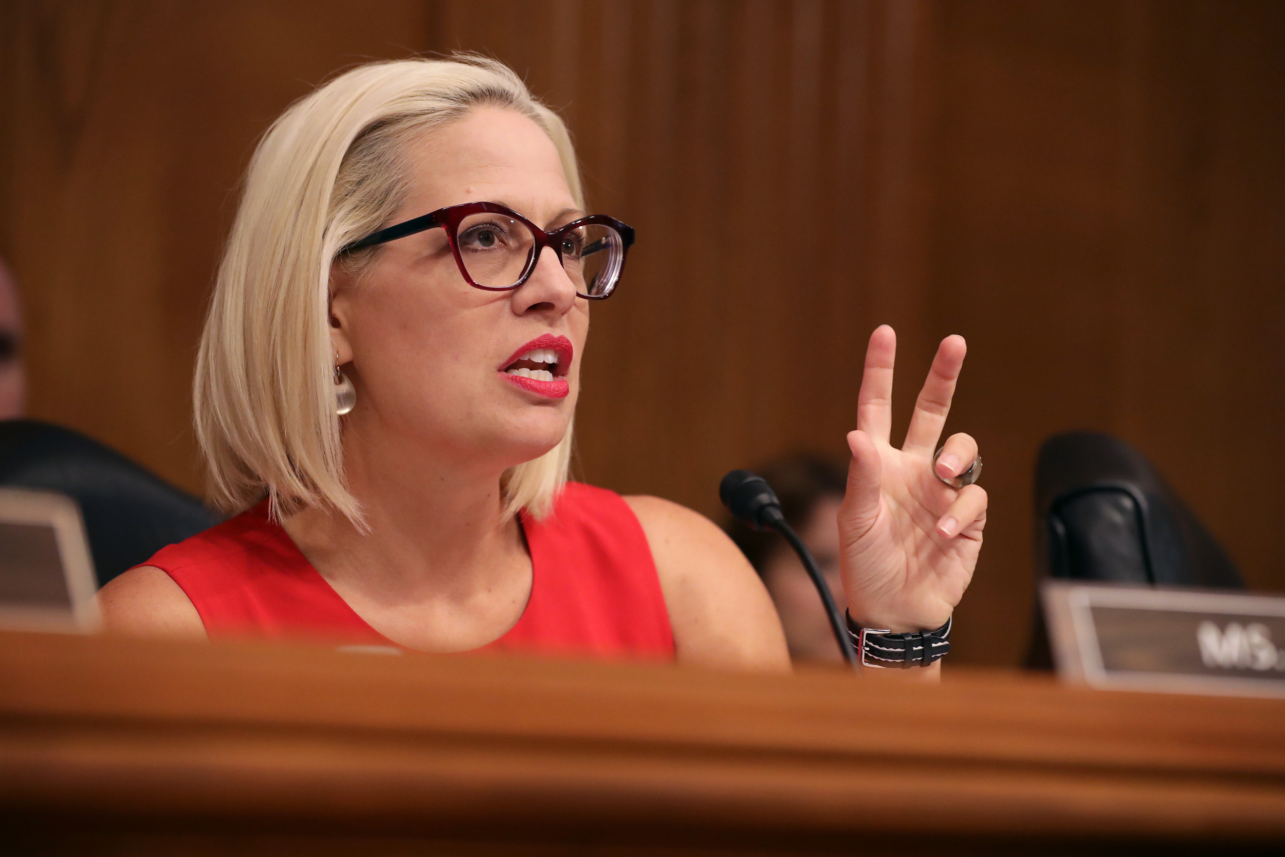 Video Of Kyrsten Sinema Being Confronted In Bathroom By Activist Viewed