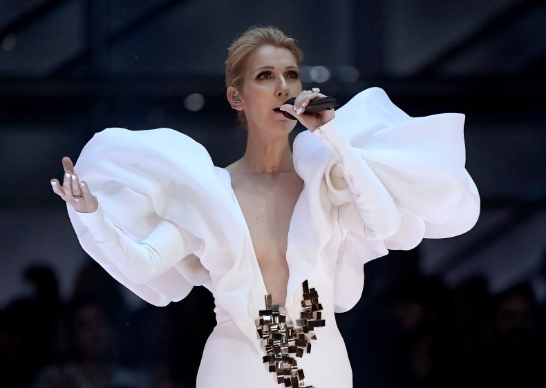 Celine Dion performing