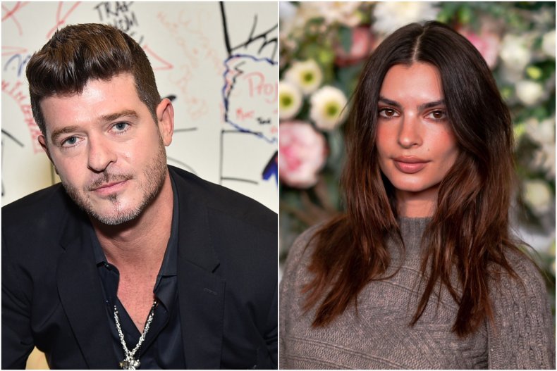 Robin Thicke and Emily Ratajkowski