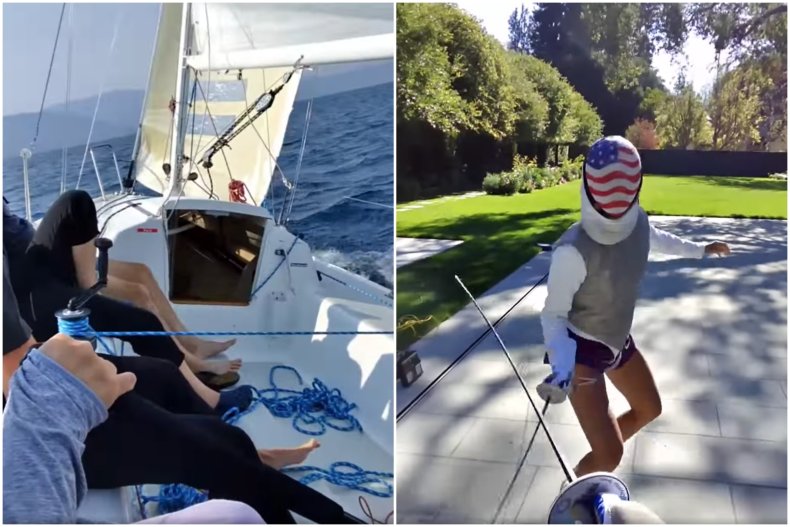 Mark Zuckerberg sailing and fencing