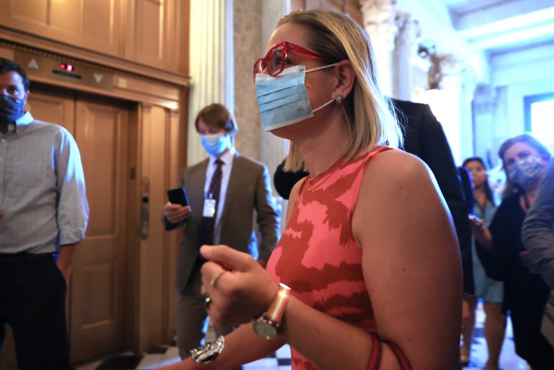 Kyrsten Sinema Senate Demorats Confrontation Video Biden
