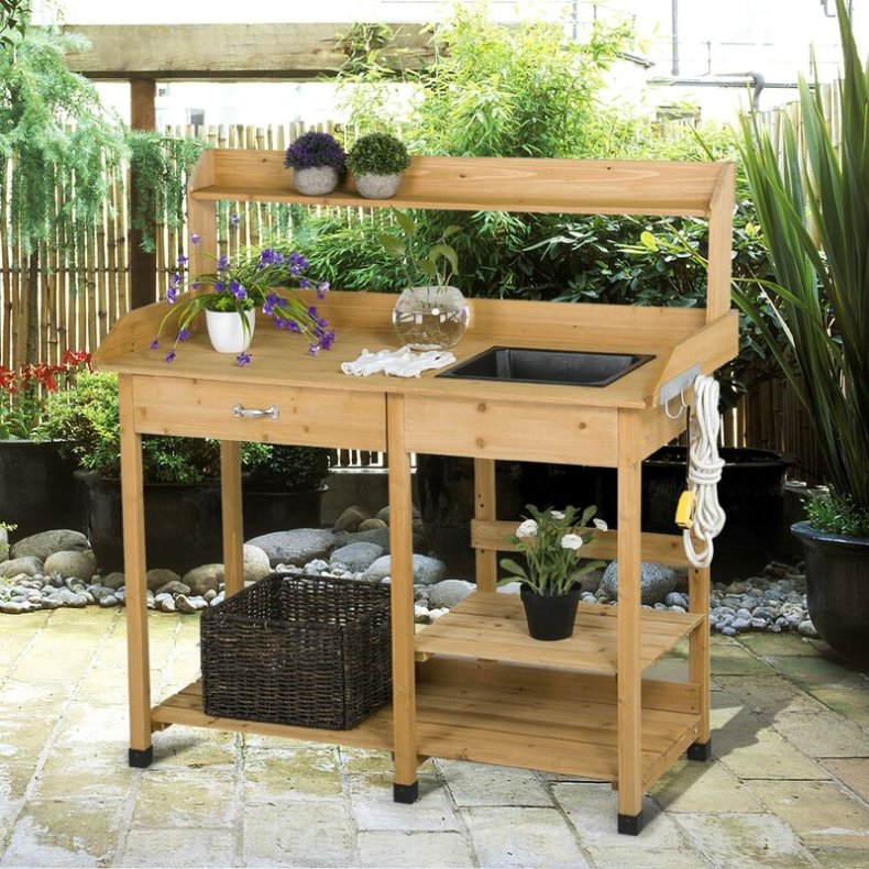 Loon Peak Fir Potting Bench