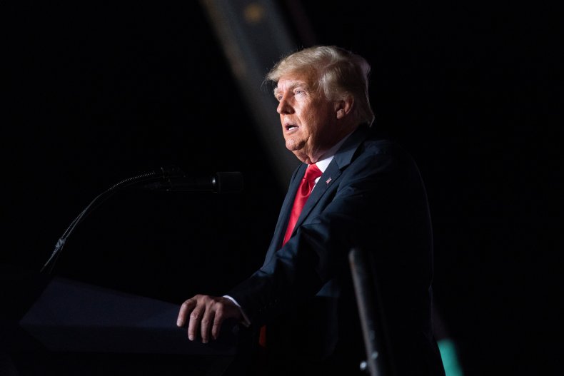 donald trump at a rally in georgia