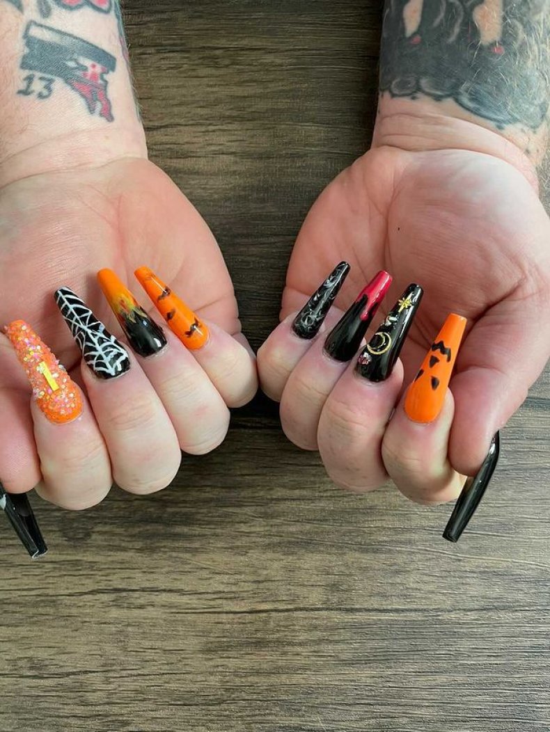 Photo of Chris Heyes' nails. 