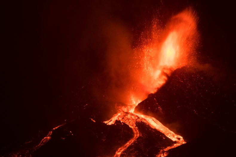 La Palma Volcano Erupting