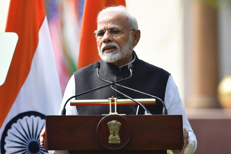 India's Prime Minister Narendra Modi speaks 