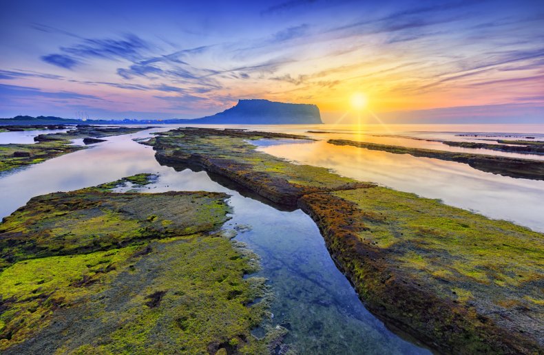 Sunrise on Jeju Island, South Korea.
