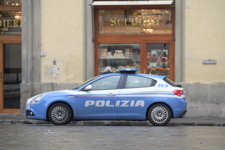 Stock photo of Italian police car