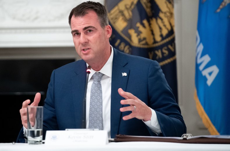 Kevin Stitt Speaks at a Roundtable