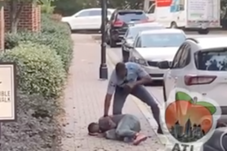 Georgia State Patrol trooper kicks man