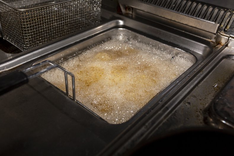 Fryer in restaurant