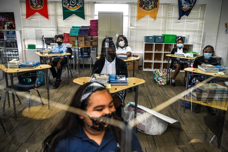 Florida classroom with masks