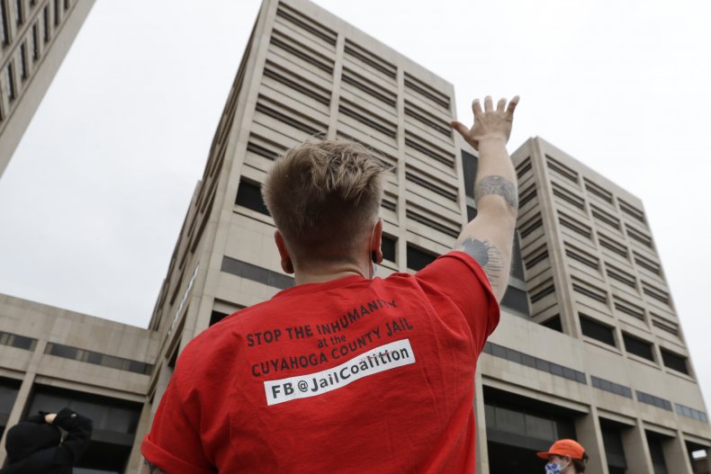 Demonstration at Cleveland Jail