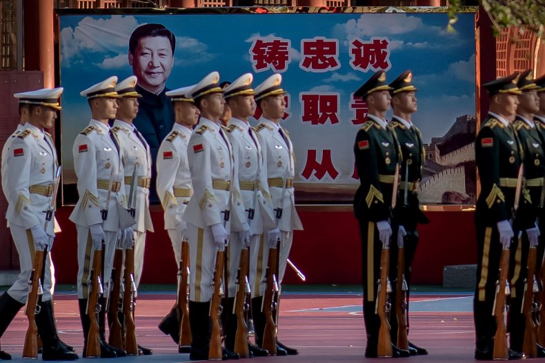 Militaire chinois par Xi Jinping photo