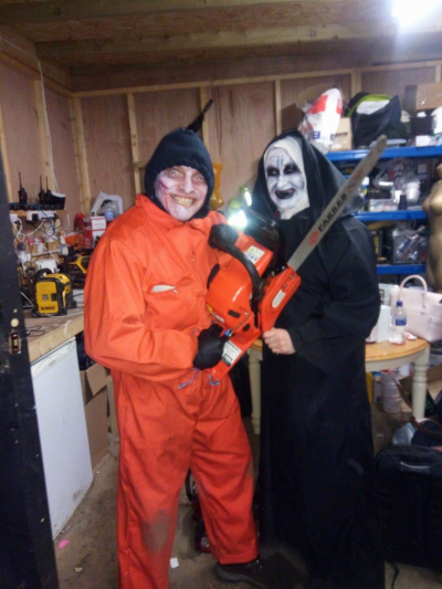 Claire and Darren at a scare event Claire and Darren at a scare event