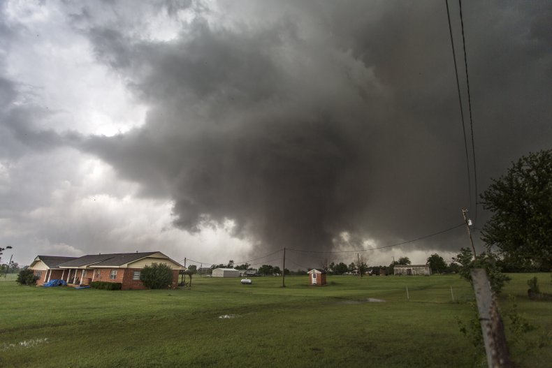 A tornado approaching in Oklahoma in 2013.