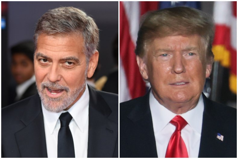 George Clooney and former President Donald Trump