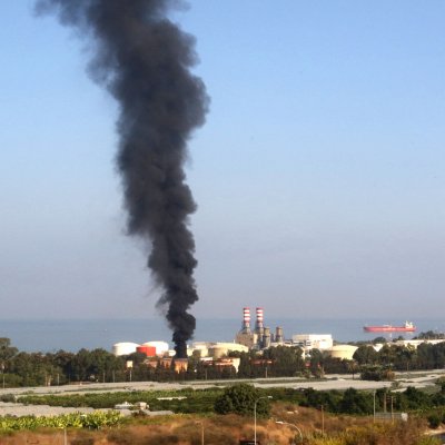 Smoke billows from oil fire in Lebanon