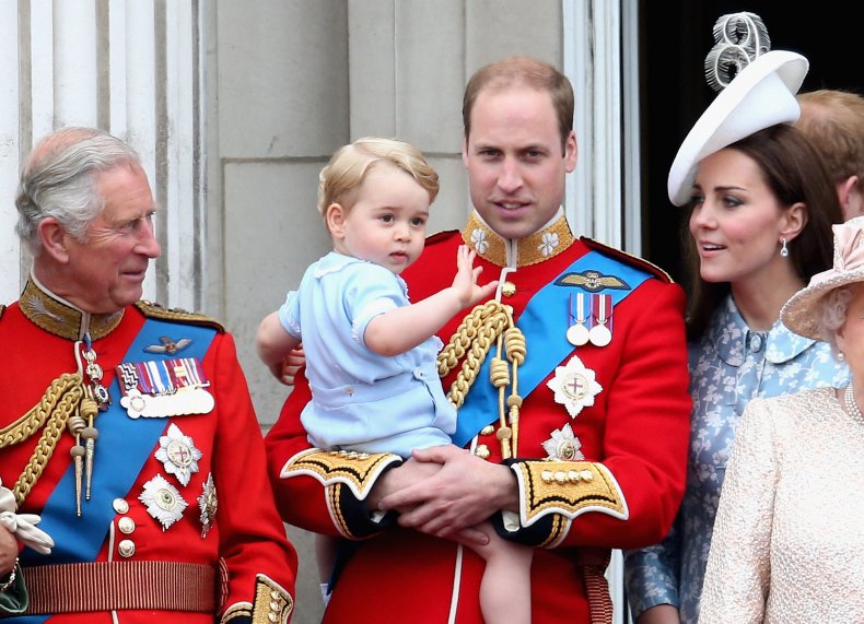 Prince George on Buckingham Palace Balcony