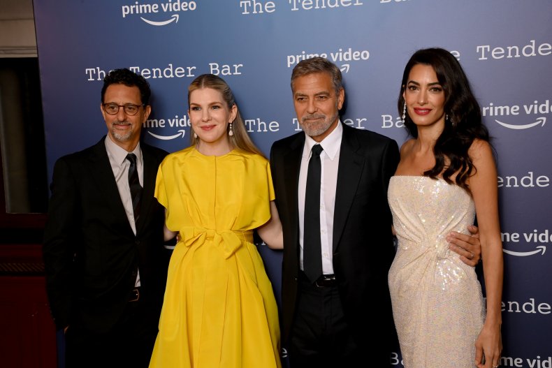 George Clooney Wants Mandatory COVID-19 Vaccines: 'To Me
It's Really Simple' 2 The Tender Bar cast at BFI LFF