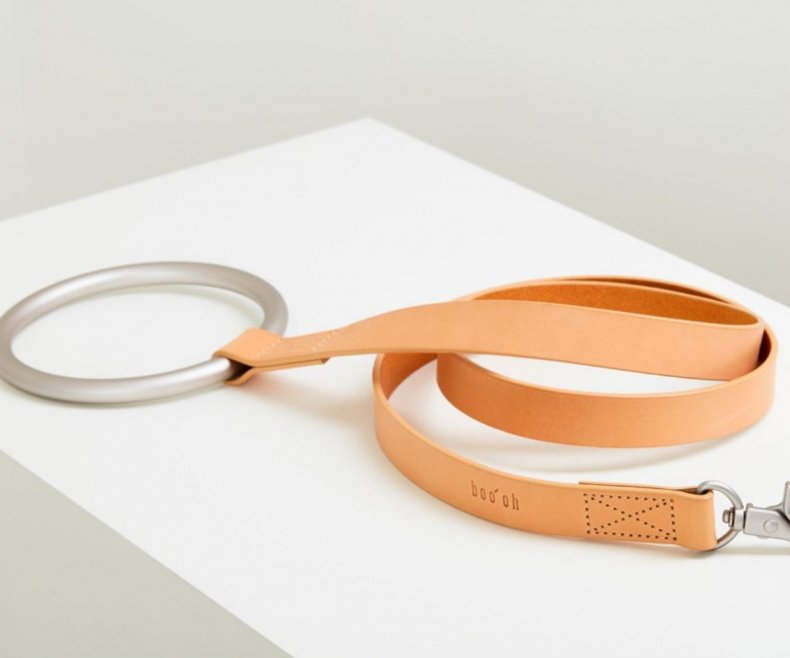 Lumi Leash - Silver + Tan