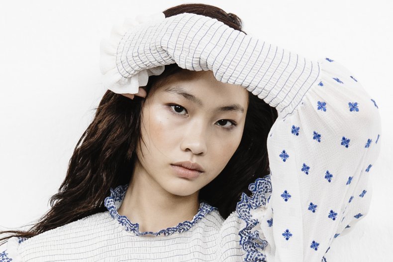 HoYeon Jung modelling at Milan Fashion Week