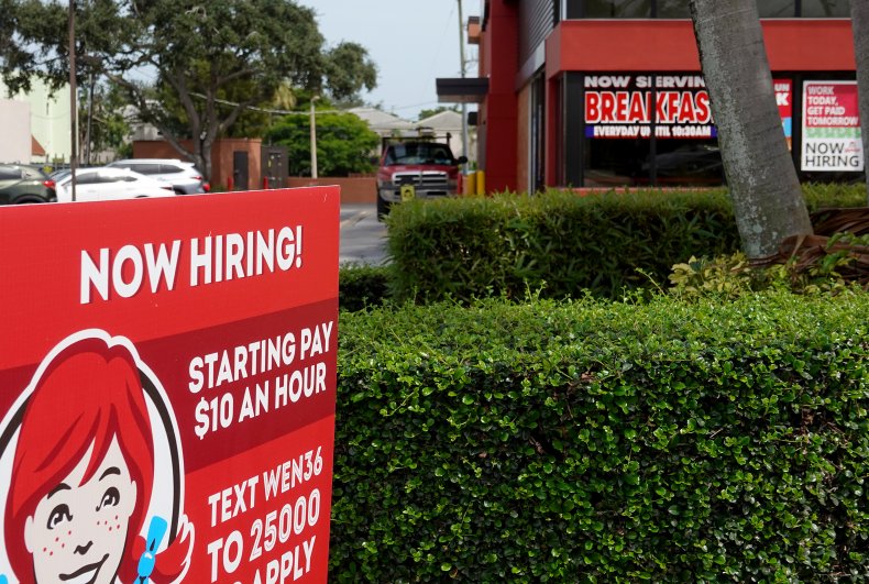 Wendy's Hiring Sign
