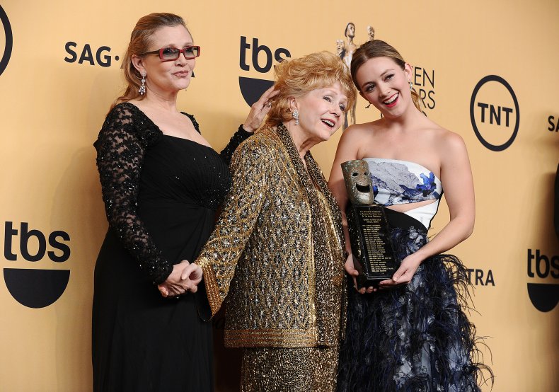 Billie Lourd and Carrie Fisher