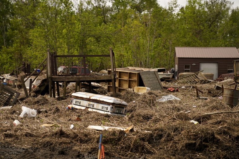 Louisiana Caskets Unburied by Floods