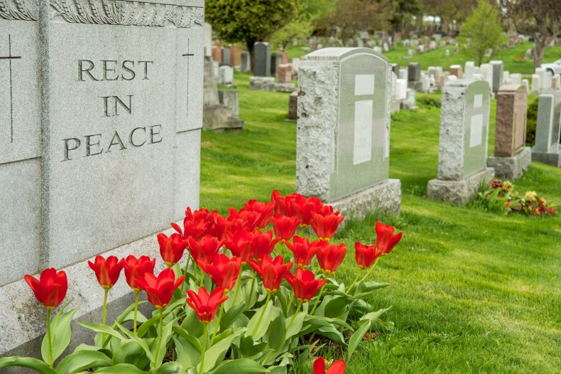 Photo de cimetière avec des roses