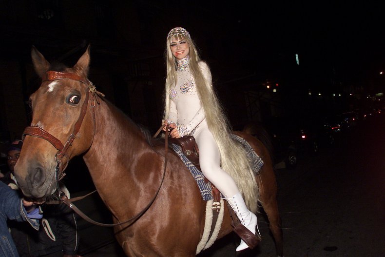 Heidi Klum as Lady Godiva at Halloween