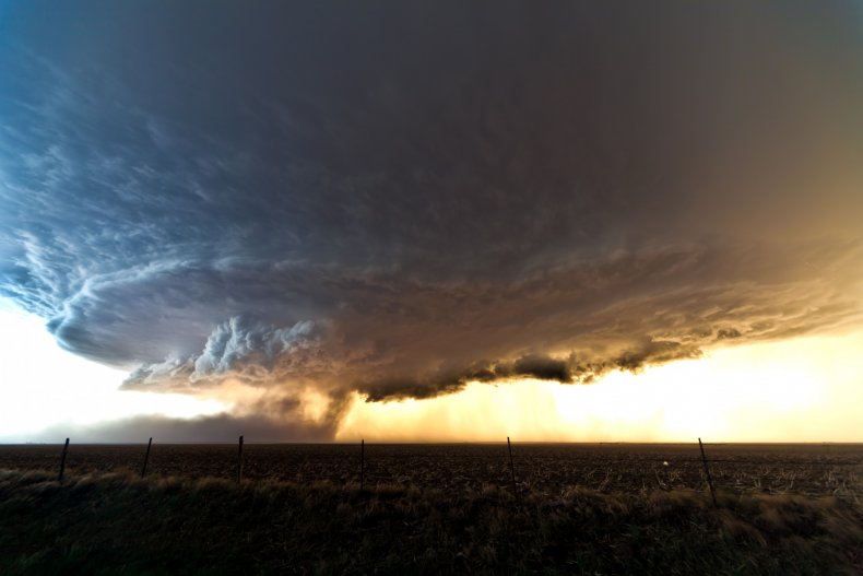 Tornado supercell in Oklahoma
