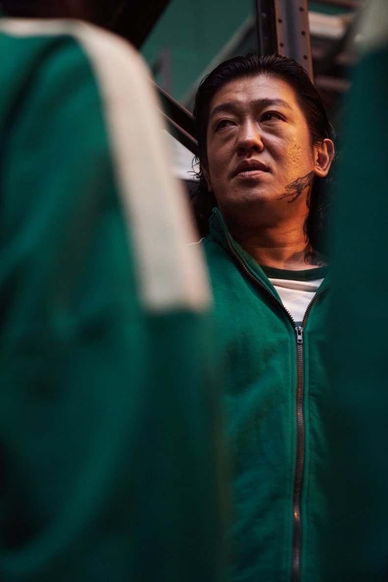 The Deok-su character seen in "Squid Game."