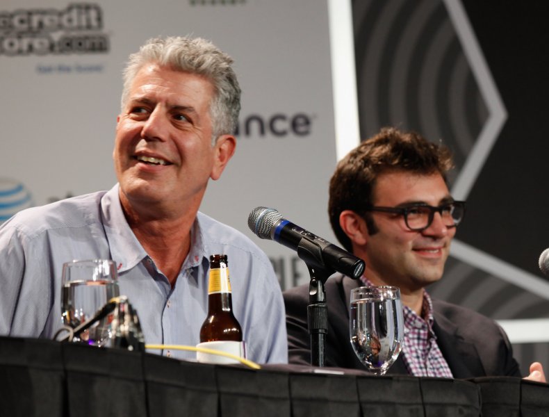 Anthony Bourdain and Tom Vitale