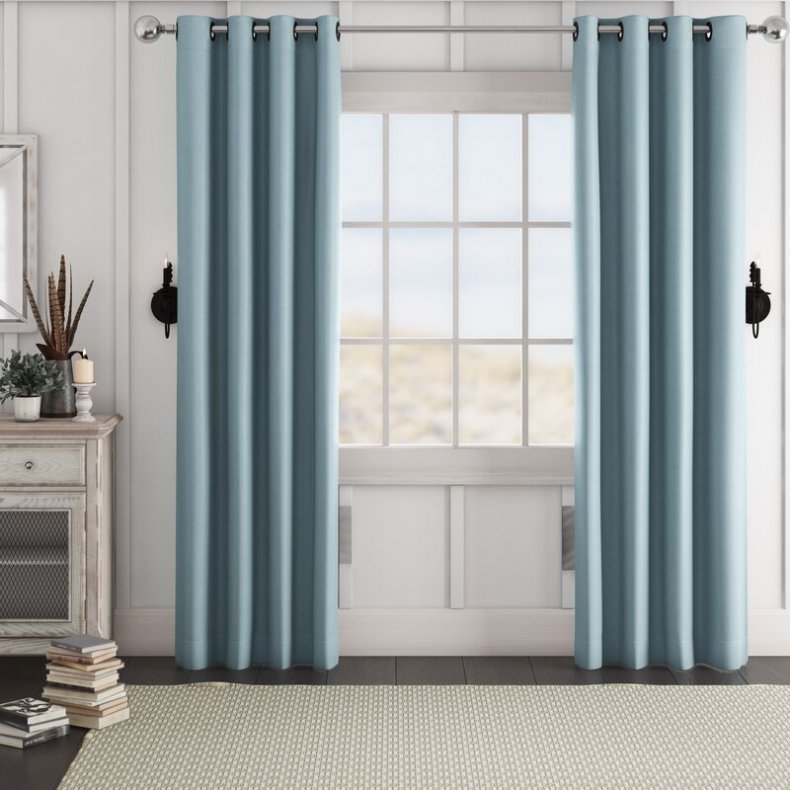 Lark Manor Solid Blackout Thermal Curtain Panels 