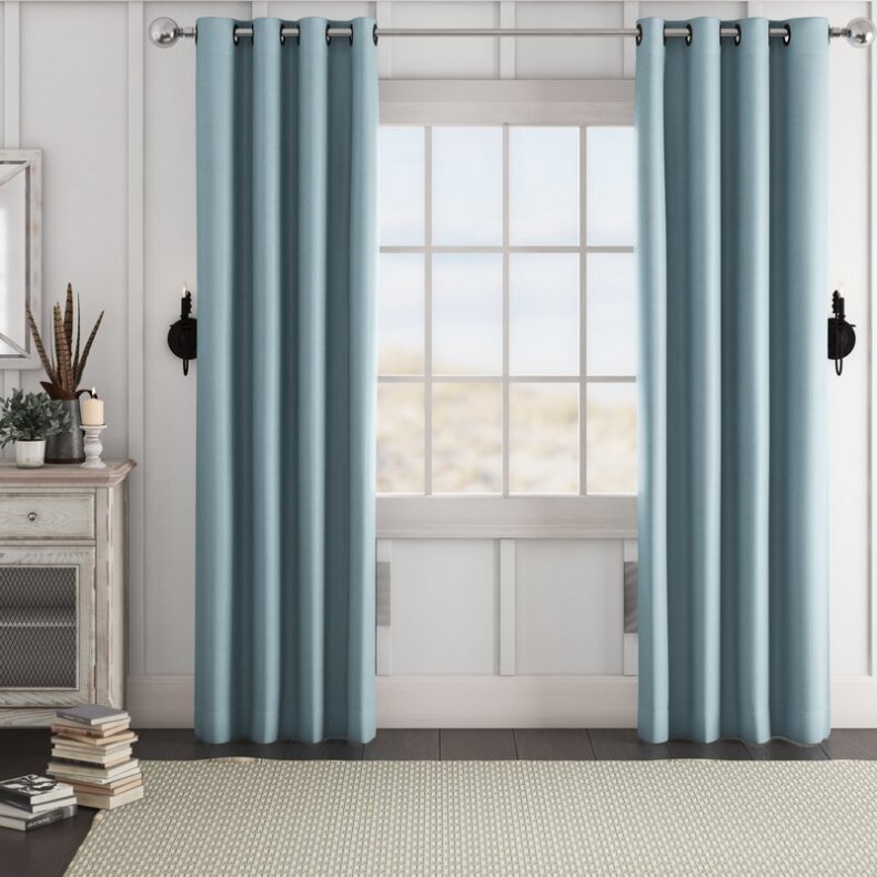 Lark Manor Solid Blackout Thermal Curtain Panels