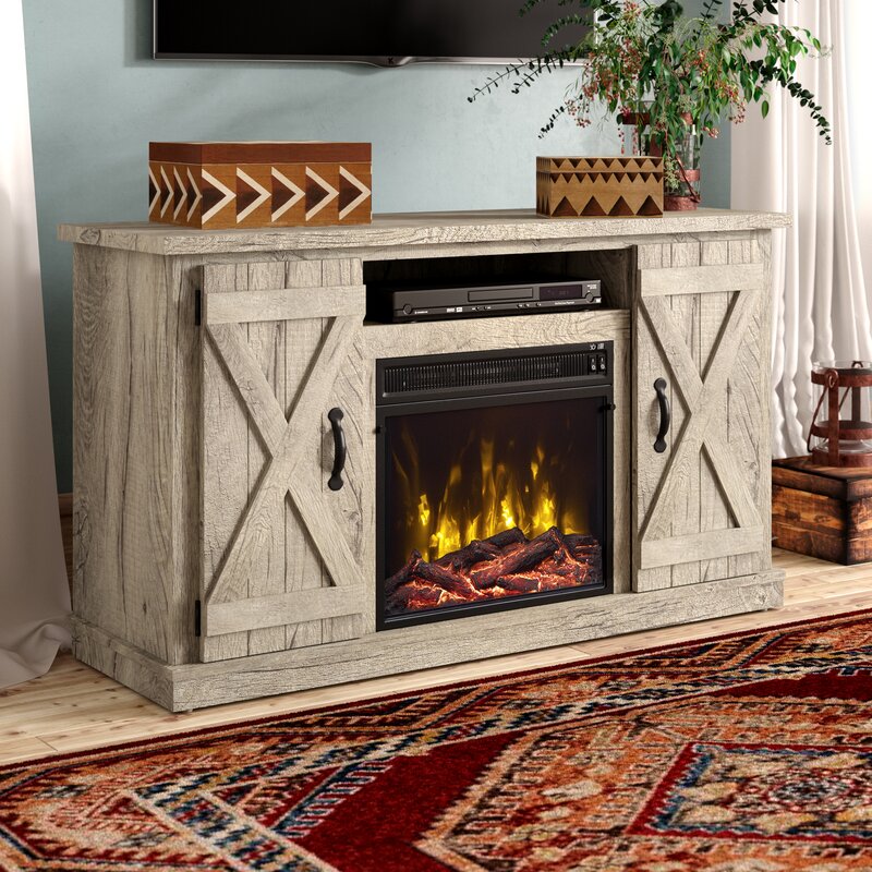 Three Posts Lorraine TV Stand with Fireplace