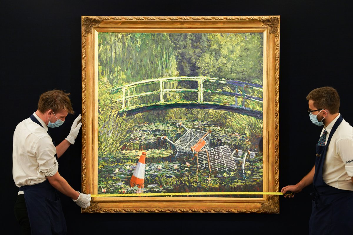 Banksy's "Show me the Monet" piece.