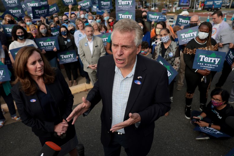 Terry McAuliffe Glenn Youngkin Trump