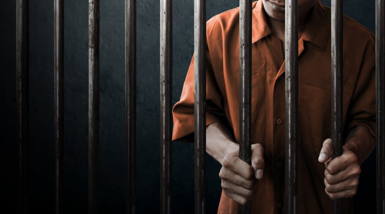 Prison jumpsuit stock photo
