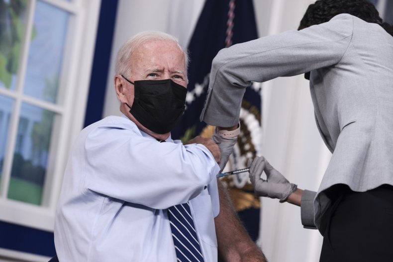 Joe Biden Receives a Vaccine Shot