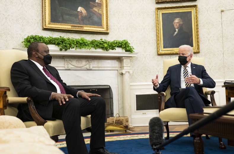 Joe Biden meets Kenyan President Uhuru Kenyatta