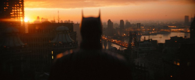 Batman looks over Gotham City The Batman