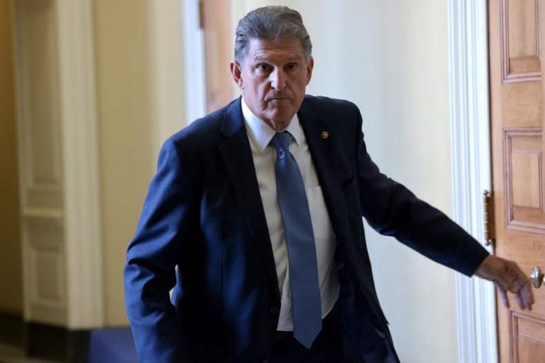 Joe Manchin Leaves a Capitol Hill Luncheon
