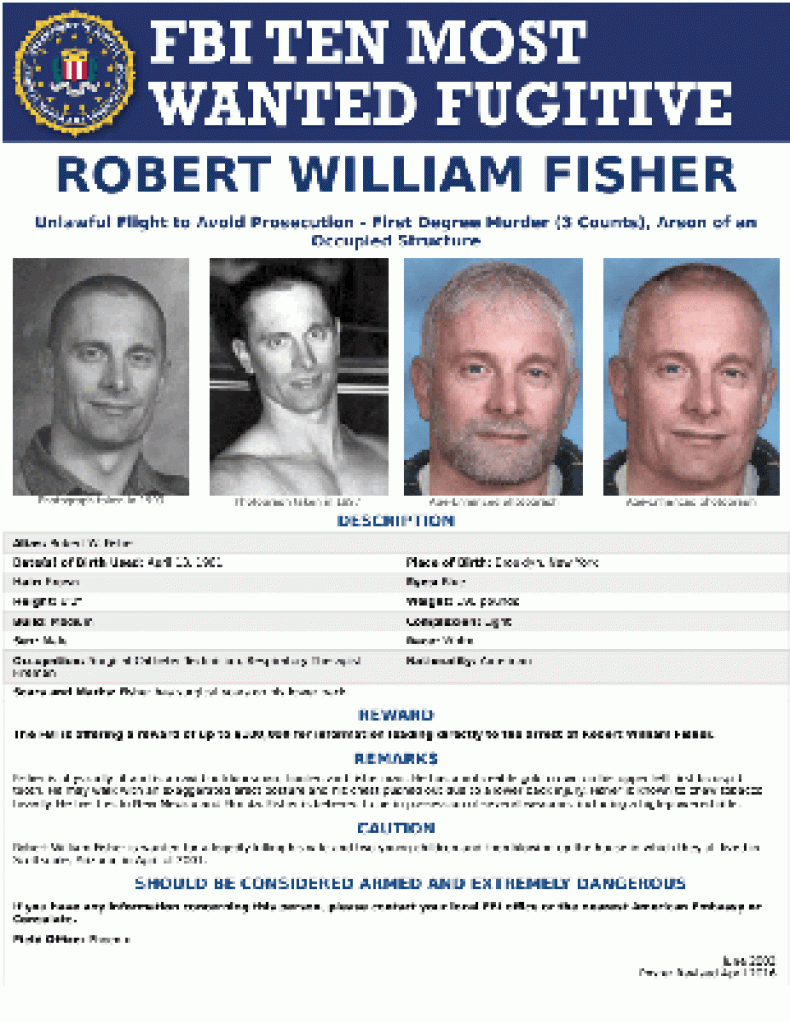 Robert William Fisher wanted poster