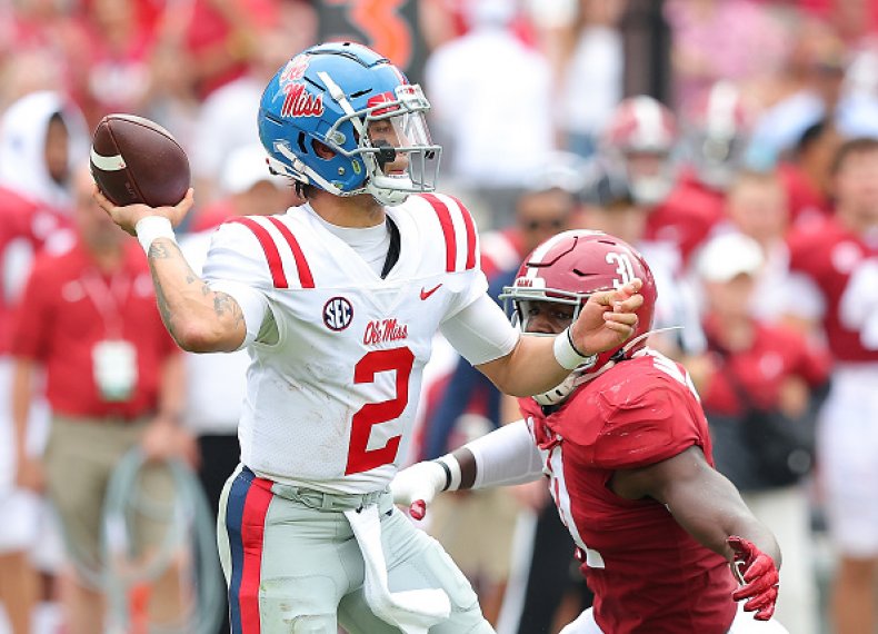 Ole Miss Quarterback Matt Corral