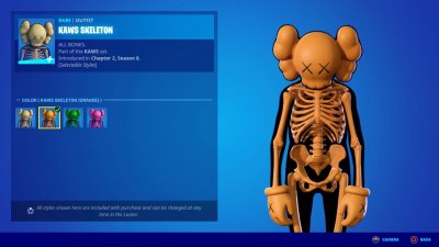 Fortnite Kaws Skeleton Orange Fortnite Kaws Skeleton Orange