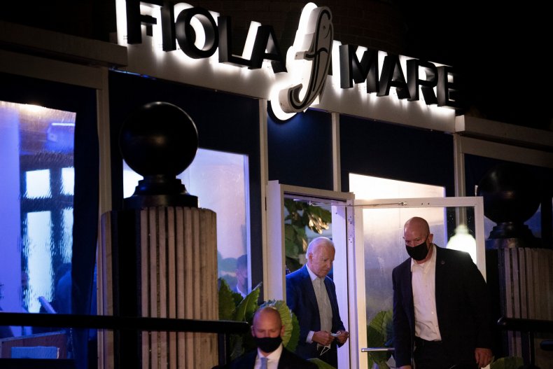 Video of Joe Biden Maskless in D.C. Restaurant Viewed Over
600K Times 3 Joe Biden leaves Fiola Mare.